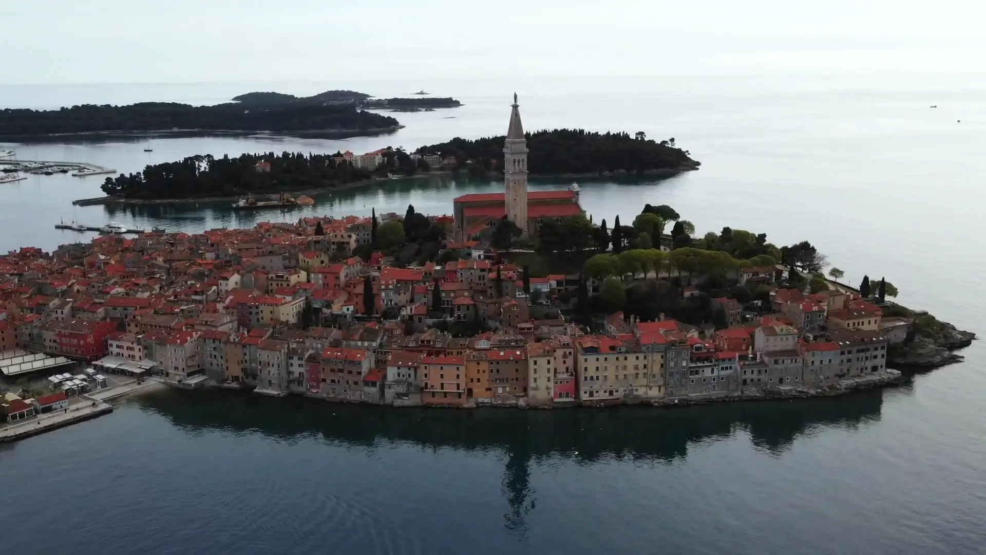 Stari grad Rovinj iz zraka